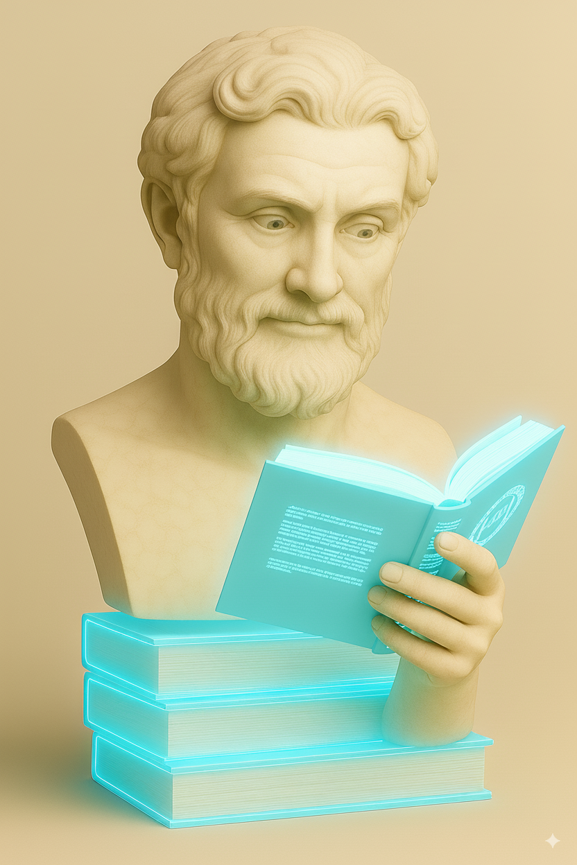Maestrion en train de lire
